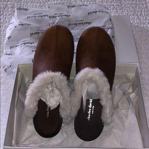 Charles David fleece lines clogs